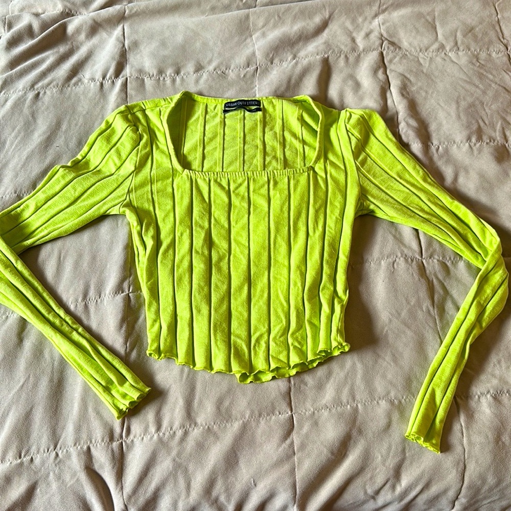 COPY - UP neon green crop top